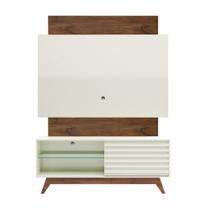 Rack Bancada com Painel para TV até 55 Pol. 140cm 1 Porta 100%MDF TB151 Off White/Nobre - Dalla Costa