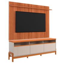 Rack Bancada Com Painel Para Tv De Até 70 Em Mdf França Jequitiba-off White