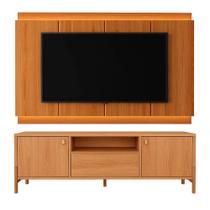 Rack Bancada Com Painel Para Tv De Até 75 100% Mdf Holanda Jequitiba