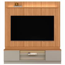 Rack Bancada com Painel para Tv de até 75" 2 Gavetas Magnata Canela/Gris