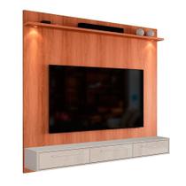 Rack Bancada Com Painel Para Tv De Até 75 Com Led Bel Jequitiba-off White