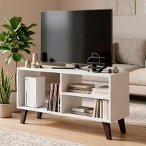 Rack Bancada Compacto Soul 90cm para TV de até 40 em 100% MDF Branco - Desk Design Rack Bancada Compacto Soul 90cm para TV de até 40 em 100% MDF Branco - Desk Design