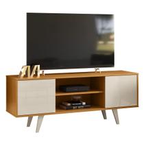 Rack Bancada de TV 50 Pol 136cm Espain Z10 Off/Cinamomo - Mpozenato