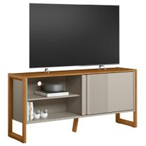 Rack Bancada de TV 55 Polegadas Glossy L06 Nature/Off White - Mpozenato