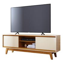 Rack Bancada de TV 70 Pol 164cm Gaia Z10 Off/Cinamomo - Mpozenato Rack Bancada de TV 70 Pol 164cm Gaia Z10 Off/Cinamomo - Mpozenato