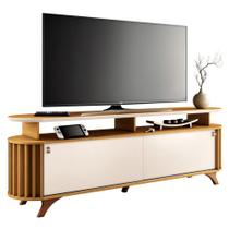 Rack Bancada de TV 70 Pol 182cm Elva H01 Cinamomo/Off White - Mpozenato