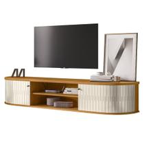 Rack Bancada de TV 75 Pol 183cm Arvin Z10 Off/Cinamomo - Mpozenato