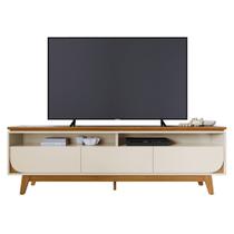 Rack Bancada de TV 75 Pol 200cm Celina Z10 Off/Cinamomo - Mpozenato