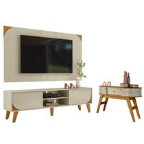 Rack Bancada E Painel Para TV Duna com Aparador Estoril Cumaru Opala - Madetec Rack Bancada E Painel Para TV Duna com Aparador Estoril Cumaru Opala - Madetec