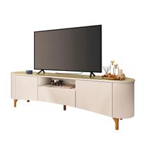 Rack Bancada Elara TV até 80” Polegadas Pés Madeira Maciça