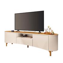 Rack Bancada Elara TV até 80” Polegadas Pés Madeira Maciça