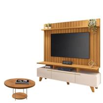 Rack Bancada Essenza E Painel Link 2.0 Com Mesa De Centro Sky Off White Cinamomo - Hb Móveis Rack Bancada Essenza E Painel Link 2.0 Com Mesa De Centro Sky Off White Cinamomo - Hb Móveis