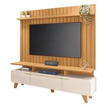 Rack Bancada Essenza e Painel Link 2.0 Off White Cinamomo HB Móveis Rack Bancada Essenza e Painel Link 2.0 Off White Cinamomo HB Móveis