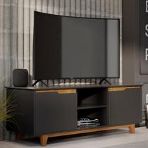 Rack Bancada Flow 2 Portas Com Pés de Madeira Maciça Rack Bancada Flow 2 Portas Com Pés de Madeira Maciça