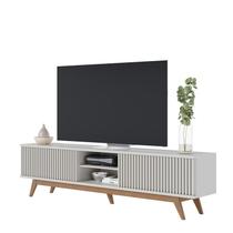 Rack Bancada Fortaleza 2,18m para TV Off White Matte - Colibri Rack Bancada Fortaleza 2,18m para TV Off White Matte - Colibri