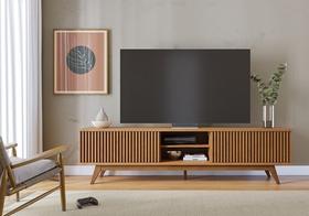 Rack Bancada Fortaleza 4 Portas Tvs Até 75 Polegadas Freijo