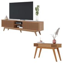 Rack Bancada Fortaleza com Aparador Riviera Freijó Colibri Rack Bancada Fortaleza com Aparador Riviera Freijó Colibri