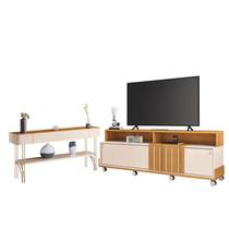 Rack Bancada Graci 1.8 com Aparador Vivant Off White Cinamomo HB Móveis