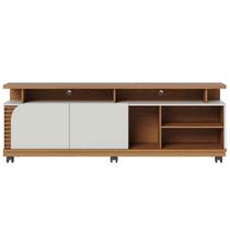 Rack Bancada Jureli 2 Portas 5 Nichos TV até 75" Polegadas