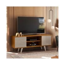 Rack Bancada Lisboa para TV 50 Polegadas Fendi e Naturale - Madetec