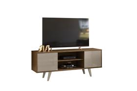 Rack Bancada Lisboa para TV até 55 136cm 2 Portas de Correr Fendi Naturale Liberty Móveis