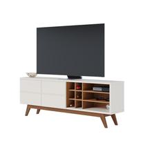 Rack Bancada Noronha 1.8 2 Portas para TV Off White Matte/Freijo - Colibri