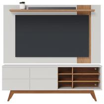Rack Bancada Noronha 1.8 com Painel para Tv Suspenso Extensivo Leme Off White Matte Freijó - Colibri Rack Bancada Noronha 1.8 com Painel para Tv Suspenso Extensivo Leme Off White Matte Freijó - Colibri