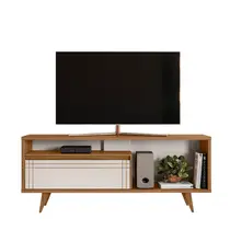 Rack Bancada NT 1315 Freijó com Off White - Notável