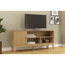 Rack Bancada p/ TV até 55 Pol MB 1056 c/ 1 Porta 136cm Mel - Movelbento