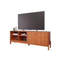 Rack Bancada p/ TV até 60 Pol Holanda 1.8 Ripado c/ 2 Porta e 4 Nichos 185cm Cinamomo - Permóbili Rack Bancada p/ TV até 60 Pol Holanda 1.8 Ripado c/ 2 Porta e 4 Nichos 185cm Cinamomo - Permóbili