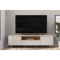 Rack Bancada p/ TV até 75 Pol Areta c/ 2 Portas 218x57cm Bali/Cedro - DJ Móveis Rack Bancada p/ TV até 75 Pol Areta c/ 2 Portas 218x57cm Bali/Cedro - DJ Móveis
