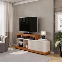 Rack Bancada para Sala Ambiente Scala Freijó Off White DJ Móveis