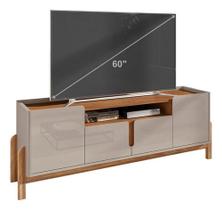 Rack Bancada para Sala De Estar Para Tv 60 Polegadas Retrô Lizz 1,90m Casa D - Offwhite/Cedro