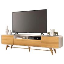 Rack Bancada Para Sala época Off White Cinamomo Hb Móveis