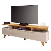 Rack Bancada Para Sala Essenza 2.0 Off White Cinamomo - Hb Móveis