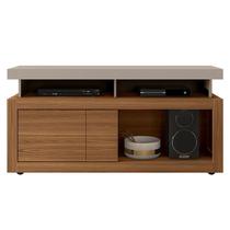 Rack Bancada para Sala Marino Griz Carvalho Nobre - Dj Móveis Rack Bancada para Sala Marino Griz Carvalho Nobre - Dj Móveis