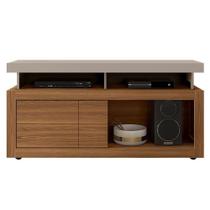 Rack Bancada Para Sala Marino Griz Carvalho Nobre - Dj Móveis Rack Bancada Para Sala Marino Griz Carvalho Nobre - Dj Móveis