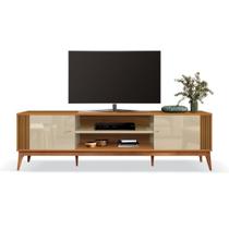 Rack Bancada Para Sala TV Até 75 Polegadas Legacy Cedro / Off White - EDN