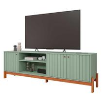 Rack Bancada para TV 100% MDF Holanda Permobili Salvia/Cinamomo Rack Bancada para TV 100% MDF Holanda Permobili Salvia/Cinamomo