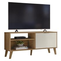 Rack Bancada Para TV 50 Pol 120cm Roby Nature/Off Z49 - Mpozenato Rack Bancada Para TV 50 Pol 120cm Roby Nature/Off Z49 - Mpozenato
