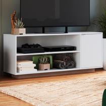 Rack Bancada Para Tv 55 Pol 135 Cm B56 Branco Montana Novam Rack Bancada Para Tv 55 Pol 135 Cm B56 Branco Montana Novam