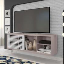 Rack Bancada Para TV 55 Polegadas Cinza Multiverso Caemmun Rack Bancada Para TV 55 Polegadas Cinza Multiverso Caemmun