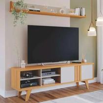 Rack Bancada para Tv 65 100 Mdf Paraty Permóbili Nature off White Rack Bancada para Tv 65 100 Mdf Paraty Permóbili Nature off White