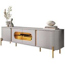 Rack Bancada Para TV 75 Pol 180cm Ricky Off/Cinamomo B02 - Mpozenato Rack Bancada Para TV 75 Pol 180cm Ricky Off/Cinamomo B02 - Mpozenato