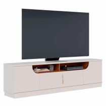 Rack Bancada Para Tv 75 Pol 200cm Brescia Off White Freijó C05 Mpozenato