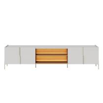 Rack Bancada Para TV 75 Pol 240 cm Maggiore Com Led Pes Metal CLB Rack Bancada Para TV 75 Pol 240 cm Maggiore Com Led Pes Metal CLB