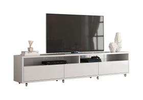 Rack Bancada para TV Aspen 2.2 Branco - MoveisAqui Rack Bancada para TV Aspen 2.2 Branco - MoveisAqui