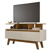 Rack Bancada Para TV Até 50 Pol. 2 Portas Rubi 1.2 Cinamomo/Off White - Bechara Rack Bancada Para TV Até 50 Pol. 2 Portas Rubi 1.2 Cinamomo/Off White - Bechara