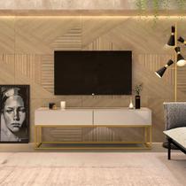 Rack Bancada Para TV até 50 Polegadas C/ 2 Gavetas Estilo Industrial Design Vintage