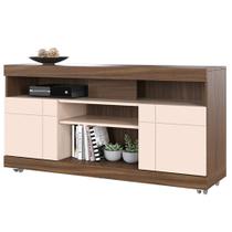 Rack Bancada para TV até 55 Polegadas 136cm Yara Nogueira Real/Off White - Colibri Rack Bancada para TV até 55 Polegadas 136cm Yara Nogueira Real/Off White - Colibri